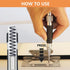 2-Piece Automatic Center Punch, 5 inch Spring Loaded Center Hole Punch Tool for Metal Wood Glass Plastic.