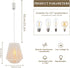 8" 6 JHY DESIGN Battery Powered Hanging Lamp H Braided Cotton Rope Decorative Pendant Lamp Battery Lamp with Hours