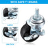 2 Inch 8 Pack 110Lbs PATIKIL Threaded Stem Casters Wheels with Brake, Locking Swivel Wheels Wire Shelf Caster Wheels