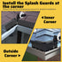 4 Pack 10 Inch Aluminum Gutter Valley Splash Guard, Grey for Valley, Corner, or Straight