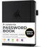 Clever Fox Password Book Logbook with Alphabetical Tabs, Small Pocket Password Keeper for Website Logins (Black)