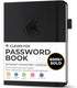 Clever Fox Password Book Logbook with Alphabetical Tabs, Small Pocket Password Keeper for Website Logins (Black)