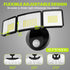 7500LM 3 IP66 38W LED Security Light Motion Sensor Outdoor Lights, Adjustable Head Hardwired LED Flood Lights Outdoor