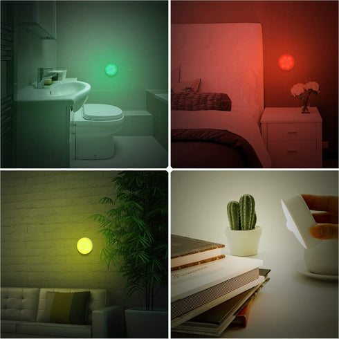 8 3 Closet, (2 Pack Motion Sensor LED Night Light, Rechargeable, Colors, Modes, for Bedroom, Hallway, Cabinet, Stairs
