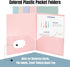 GNL Heavy Duty Plastic Folders with Pockets, 10 Pack, Muted Pastel Colors, Letter Size for School and Office