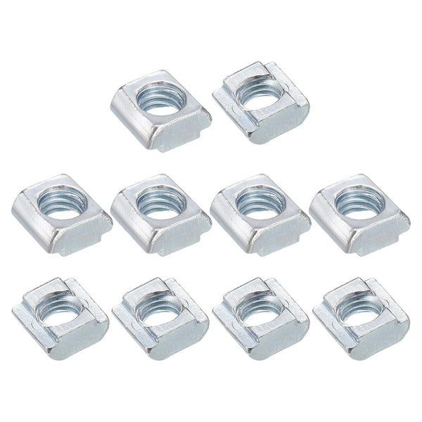 uxcell T Nuts 50pcs - Nickel Plated Carbon Steel M6 Hammer Head Fastener, 2020 Series Sliding T Slot Bolts for Aluminum