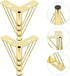 4pcs Set, 15cm WOONEKY Metal Furniture Legs Replacement Sofa and Coffee Table Support Feet, Gold Finish Cabinet and Tv