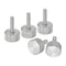 uxcell M3x12mm Knurled Thumb Screws, 5pcs 304 Stainless Steel Fully Threaded Fasteners Grip Knobs