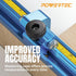 POWERTEC 4' Measuring Tape with Adhesive Backing, Peel & Stick Metal Tape for Woodworking Tools & Jigs
