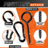 2PCS 5Inch Plated Screw Eyes Hook & 2PCS 8MM Snap Hooks for Securing Cable Wires, Hammock Stand, Indoor & Outdoor
