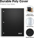 Dunwell College Ruled Spiral Notebook, 1 Subject, 8.5 x 11, Protective Plastic Cover, 80 Sheets, Perforated Pages