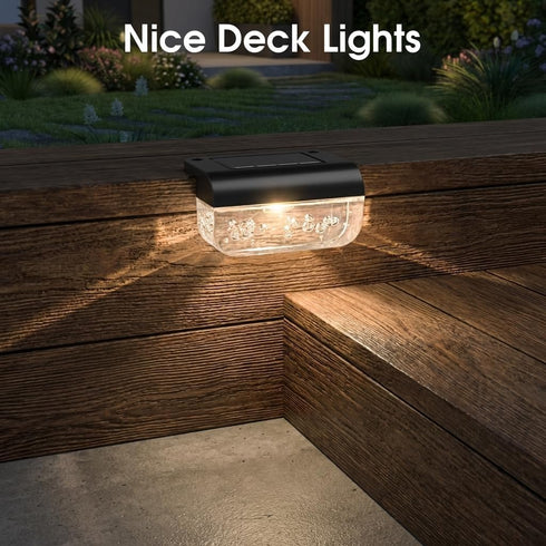 8 Pack, Eyrosa Solar Deck Lights Solar Lights Outdoor Waterproof for Outside, Stairs, Step, Fence, Yard, Garden, Patio
