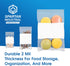 Spartan Industrial 5" X 7" Zip Top Resealable Bags, 1000 Count Clear Bags for Game and Small Parts