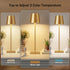 2 Pack 5000mAh Dimming, Gold Cordless Rechargeable Table Lamp, Portable Desk Lamp with Battery, Touch Control Stepless