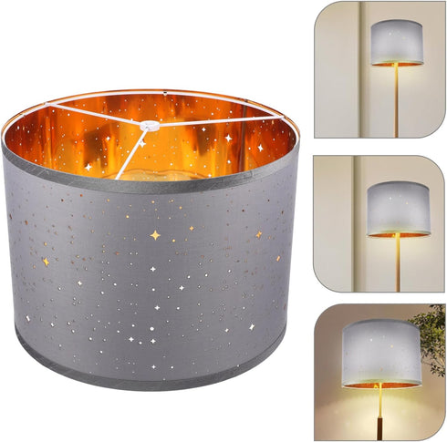 LIFKOME Bulb Table Lamp Shade Fabric Lampshades Star Drum s Hollow Out Table Cover Clip On Chandelier s Replacement