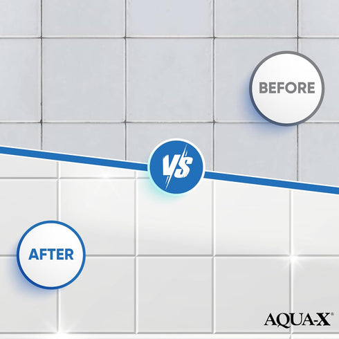 AQUA-X 16oz Grout Cleaner - Heavy Duty Tile & Grout Stain Remover for Floors, Showers & Bathrooms - Deep Cleaning