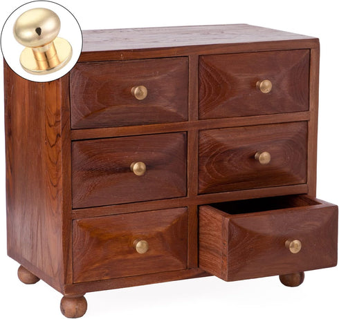 Mini Drawer Pulls, 12Pcs Zinc Alloy Round Knobs with Screws for Home Cabinet Handles