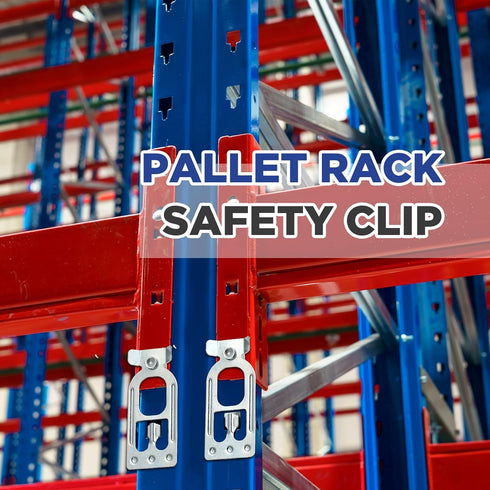 Zonon 100 Pcs Teardrop Pallet Rack Safety Clip, Warehouse Storage Pallet Racking Beam Safety Clip Connector for Shelf