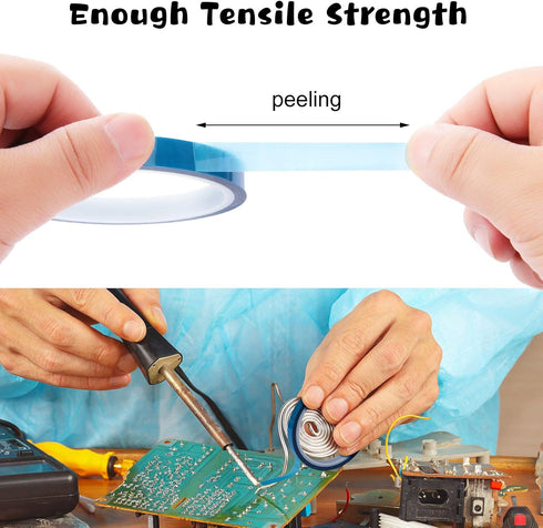 Outus 6 Rolls High Temperature Tape, Heat Resistant Vinyl Press Tape for Sublimation and 3D Printing