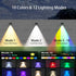 Lights,10 IP65,30 Decor(2P) Solar Fence RGB Color Changing Modes,Solar Lights Powered Waterproof Hours Runtime,Easy
