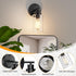 1-Light E26 Bulb GORDNWE Bathroom Wall Sconce, Matte Black Vanity Light, Modern Wall Light Fixture with Clear Glass