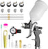 HVLP Spray Gun Kit with 1.4/1.7/2.0/2.5mm Nozzles & Air Pressure, Automotive Paint