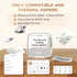 PRT 1 Mini Sticker Printer, Portable Thermal Printer with Roll Sticker Paper, Inkless Sticker Maker, Bluetooth Label