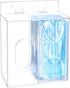 QWORK Acrylic Face Mask Dispenser Box, Clear Mask Glove Holder with Lid, Disposable Masks, Gloves,Shoe Covers, Hairnets, Wall Mounted or Countertop by QWORK