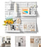 VUSIGN 4-Piece Pegboard Combination Wall Organizer Kit, 17 Accessories, Modular Hanging Display for Home, Office, White