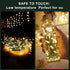 Operated,20Ft 200LED White,2 Pack FairyGlim Outdoor Fairy Lights Battery Green Copper Wire Cluster Lights