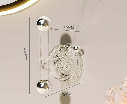 Ceramoon Set of Transparent Suction Cup Washcloth Bar & Suction Cup Hanger Hook Removable Reusable Suction Cup Rack
