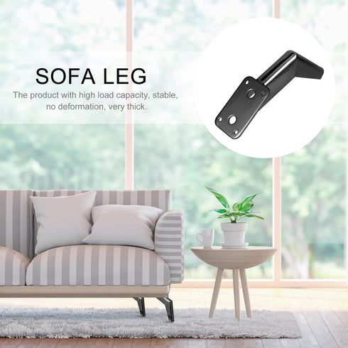 Luxshiny Iron Furniture Legs Oblique Design Cabinet Sofa Support Feet for Bed Desk Wardrobe Tv Stand with Moisture
