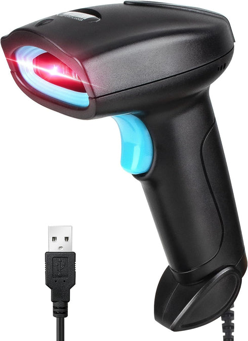 JIAN BOLAND Barcode Scanner USB 1D Wired CCD Barcode Reader Supports Screen Scan Bar
