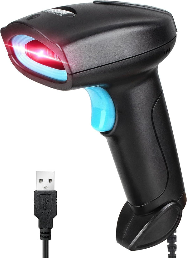 JIAN BOLAND Barcode Scanner USB 1D Wired CCD Barcode Reader Supports Screen Scan Bar