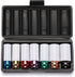 EMENTOL 7PCS 1/2" Drive Thin Wall Deep Wheel Protector Impact Socket Set,