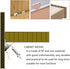 120 Pcs Drawer Wedges, Drawer Bottom Repair Fixing Mending Wedges with Screws, Plastic Angle Code Bracket