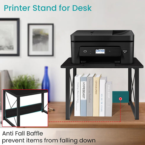 ELITEROO Desktop Printer Stand With Storage, Table Stand Small Desk Shelves Organizer for Home/Office, Multi-Purpose
