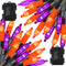 Dazzle Bright Purple and Orange Halloween Lights, 2 Pack Total 100LED 32FT Waterproof Mini String Lights for Decorations