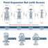 OCR 48PCS Nuts,M4,M5,M6,M8 Billboard, Jack Nuts Petal Expansion Screw Petal Nut,Thins Fixings Dowels with Screws