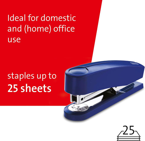 Novus B2 Compact Stapler, 25 Sheet Capacity, Precision Staple Guide, German Engineered, Staple|Pin|Tack, 10 Year Warranty, Blue (020-1260) by novus