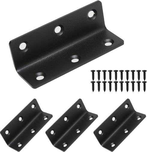 L Bracket, Heavy Duty Corner Brace, 4 Pack 3.2" Metal Shelf Bracket