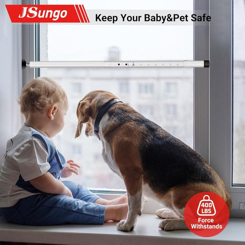 2-in-1 Jammer Jammer 1 Pack JSungo Sliding Door Security Bar, Upgrade Door Stoppers Security, Heavy-Duty Door Door