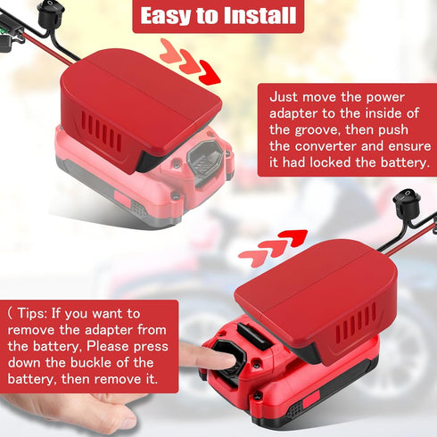 Laimiao 2 Pack 20V Terminal,14 Power Wheel Adapter for Craftsman Battery,Dock Battery Adapter with Fuse, Wire Gauge