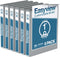 EasyView Premium 1-Inch Binders with Clear-View Covers, 3-Ring Binders Pack of 6 for School or Office