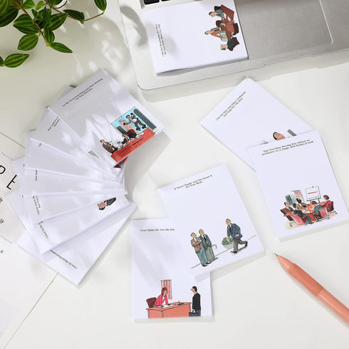 Funny Notepads with Sayings, Sticky To Do List Notepad, Assorted Designs for Workers, 12 Designs, 3 x 3.93 Inch
