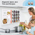 Magnetic Board, 17.1" x 11.8" Magnet Display for Wall, Refrigerator, Compartment, Cabinet with Dual Lock Tape for Easy