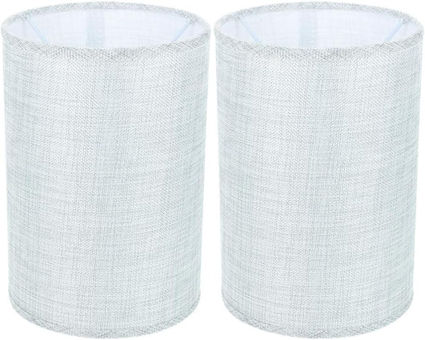 Zerodeko 2pcs Modern Linen Drum Lamp Shade Cover for Base Floor Lamps