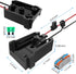 Power Wheel Adapter with Fuse & Switch for Milwaukee 18V Battery, Non-Blown Tight Battery Adapter, 4Pcs 30A Fuse