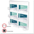 deflecto 6-Pocket Business Card Holder, Clear, Holds 480 Cards, 8.5 x 1.63 x 9.75