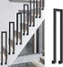 PAUANI U/M-shaped Side Mount Stair Railing, Wrought Iron Safety Non-Slip Square Handrail, Indoor